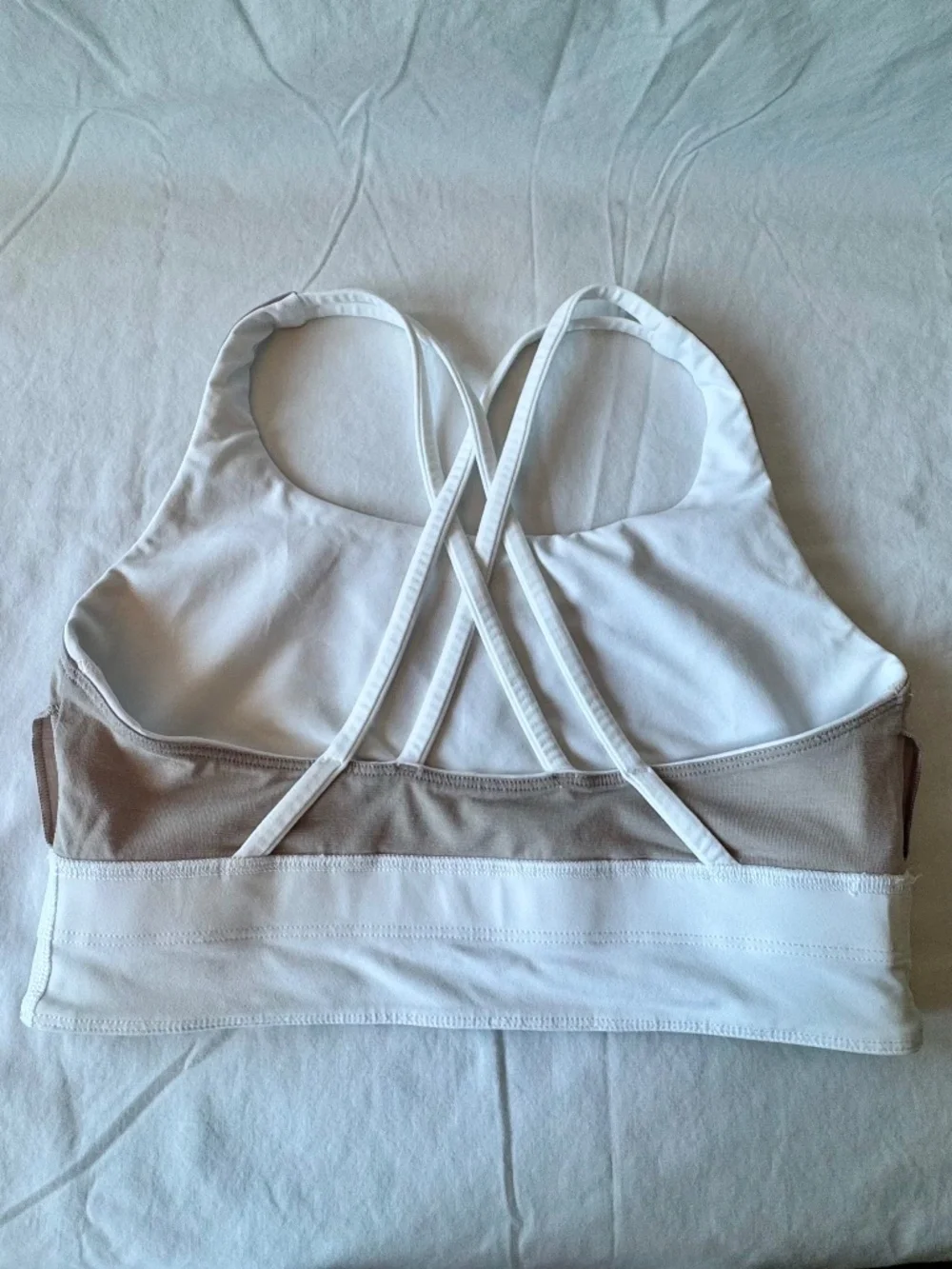 Lululemon White Longline Energy Bra - 8